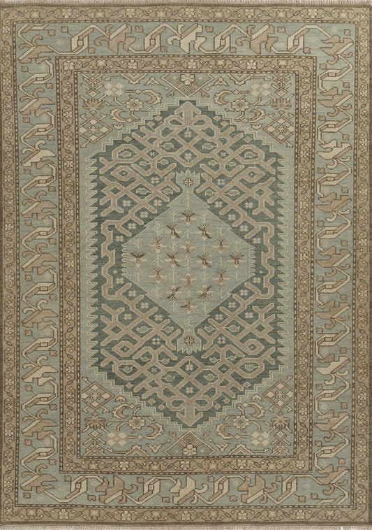 Momeni Nomad NOM-8 Light Blue  Hand Knotted Rug