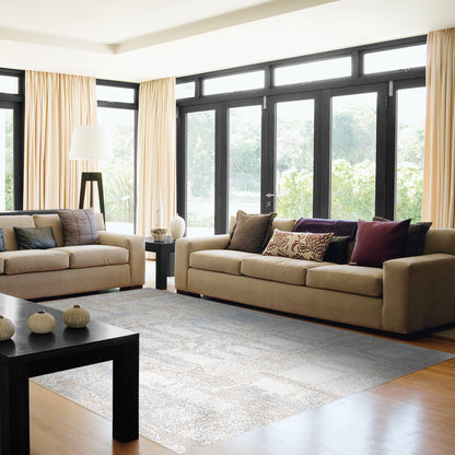 Dynamic Rugs Mysterio 1205 Ivory Contemporary Machine-Made Rug