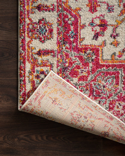 Loloi II Nadia  Ivory Pink Contemporary