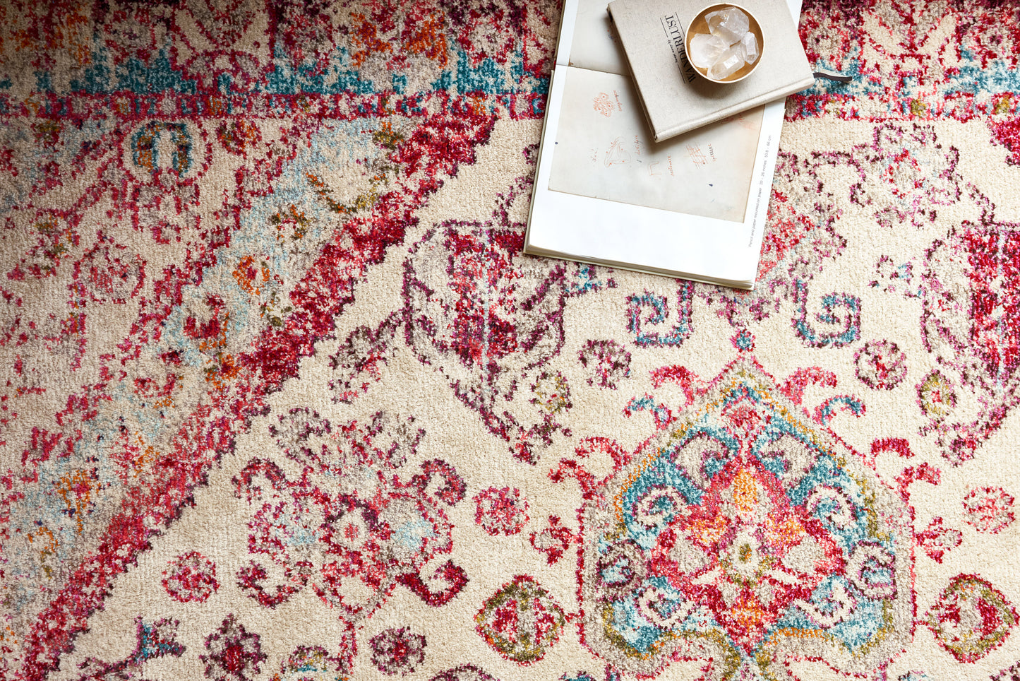 Loloi II Nadia  Aqua Pink Contemporary