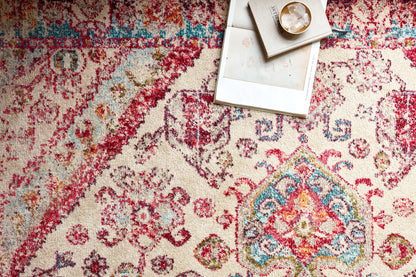 Loloi II Nadia  Aqua Pink Contemporary