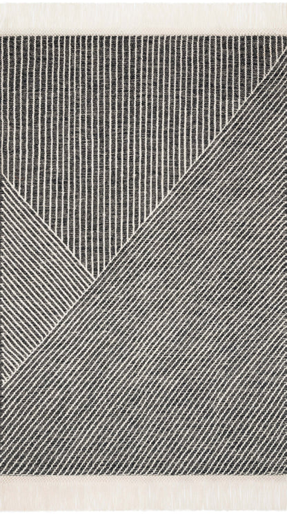 Magnolia Home by Joanna Gaines x Loloi Newton  Charcoal Ivory Contemporary