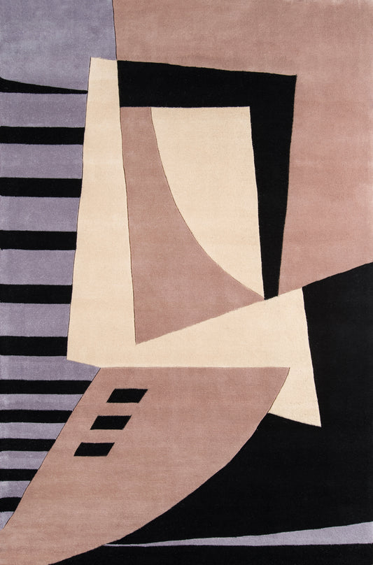 Momeni New Wave  Black  Contemporary