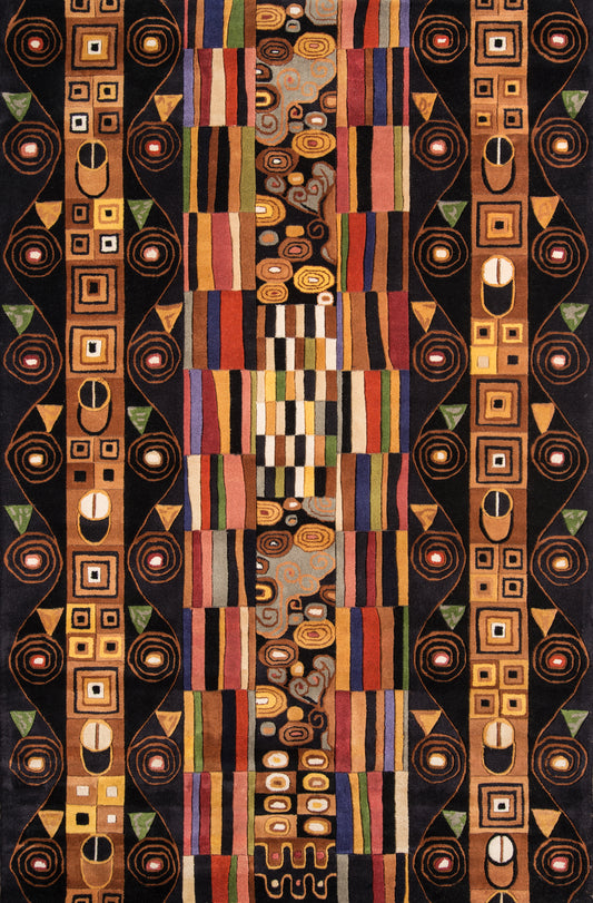 Momeni New Wave  Black  Contemporary