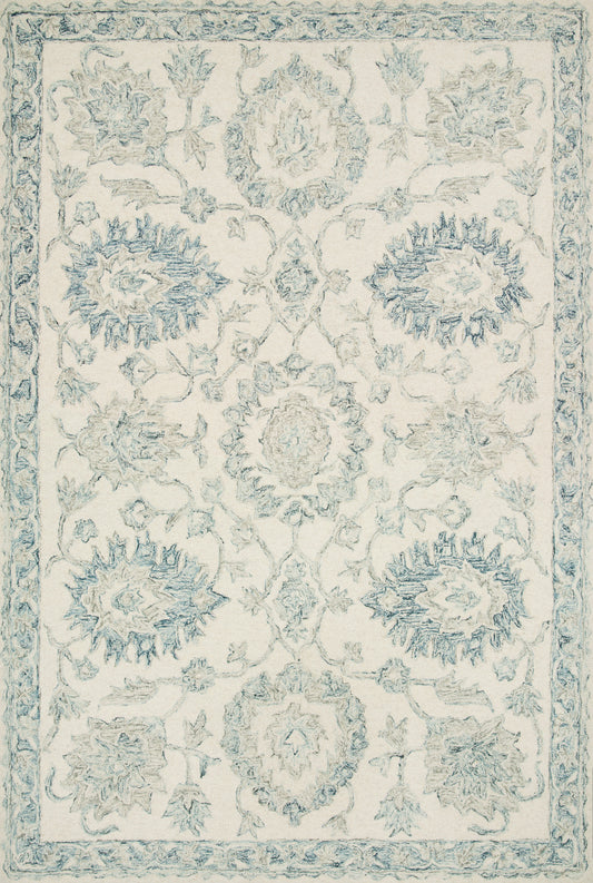 Loloi Norabel  Ivory Blue Contemporary