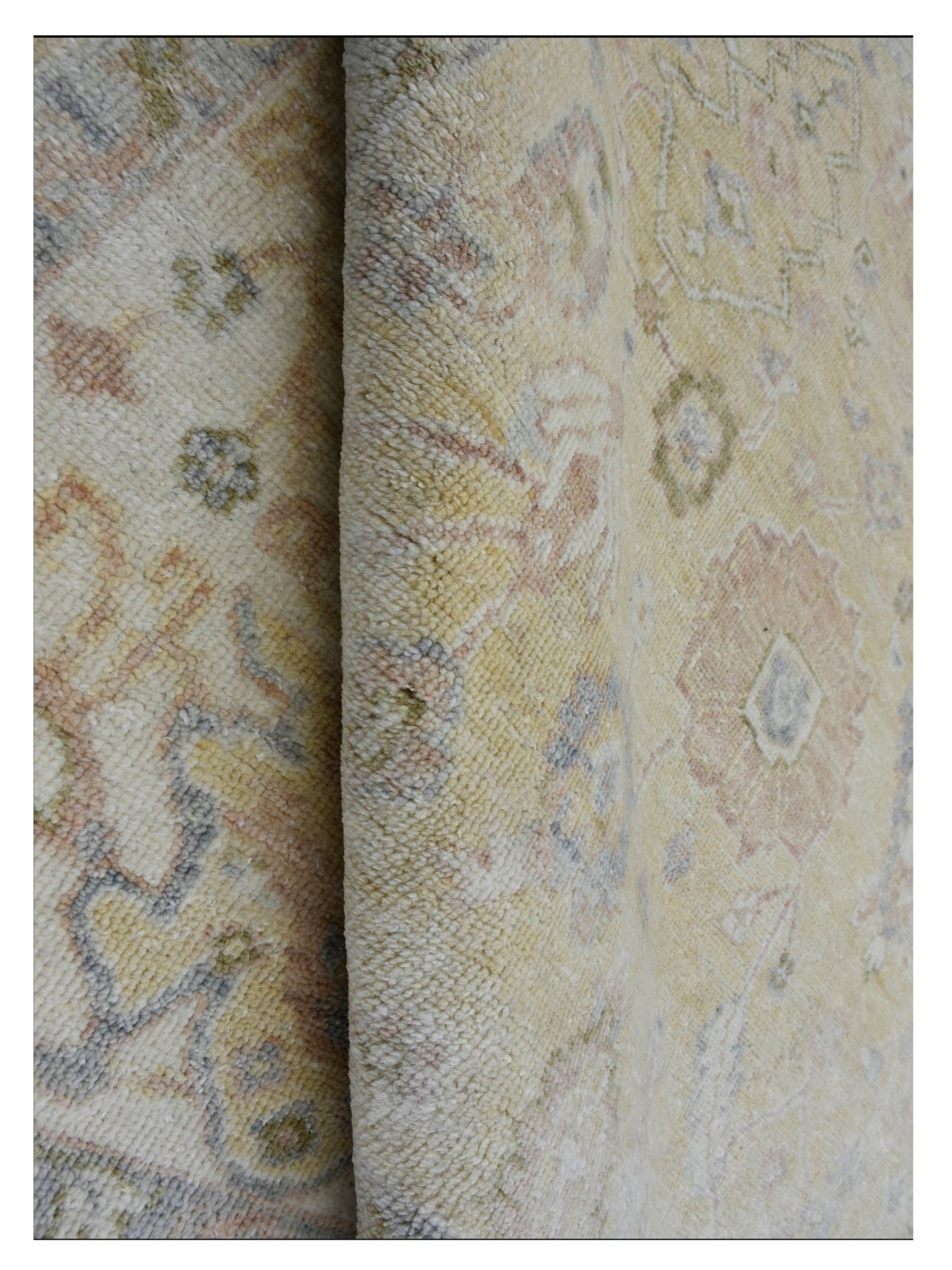 Artisan Priscilla Gold Ivory Traditional Knotted Rug - Rugs - Artisan - Atlanta Designer Rugs