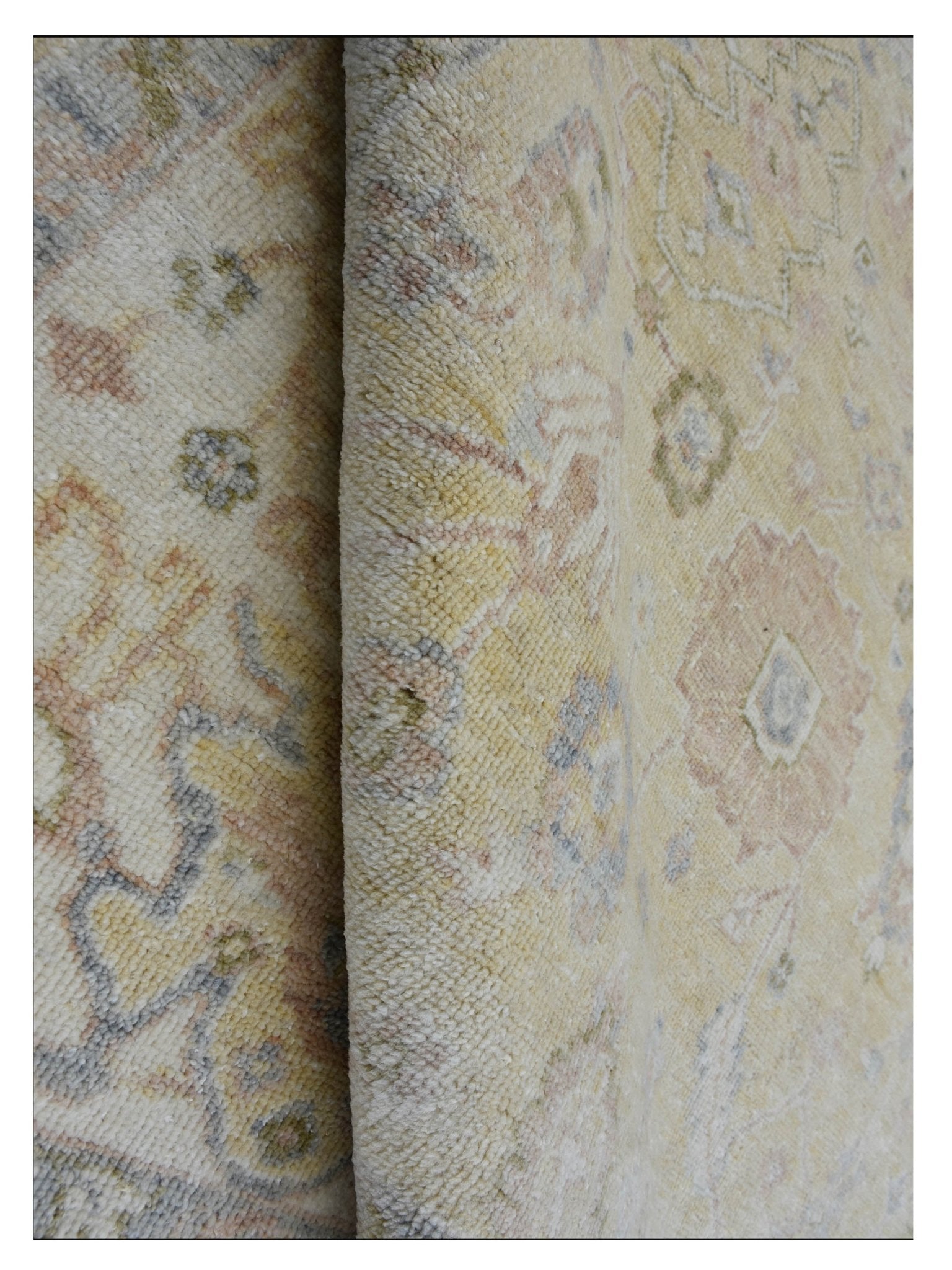 Artisan Priscilla Gold Ivory Traditional Knotted Rug - Rugs - Artisan - Atlanta Designer Rugs