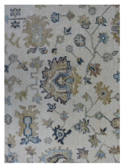 Artisan Priscilla Ivory Lt.Blue Traditional Knotted Rug - Rugs - Artisan - Atlanta Designer Rugs