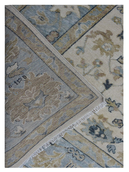 Artisan Priscilla Ivory Lt.Blue Traditional Knotted Rug - Rugs - Artisan - Atlanta Designer Rugs