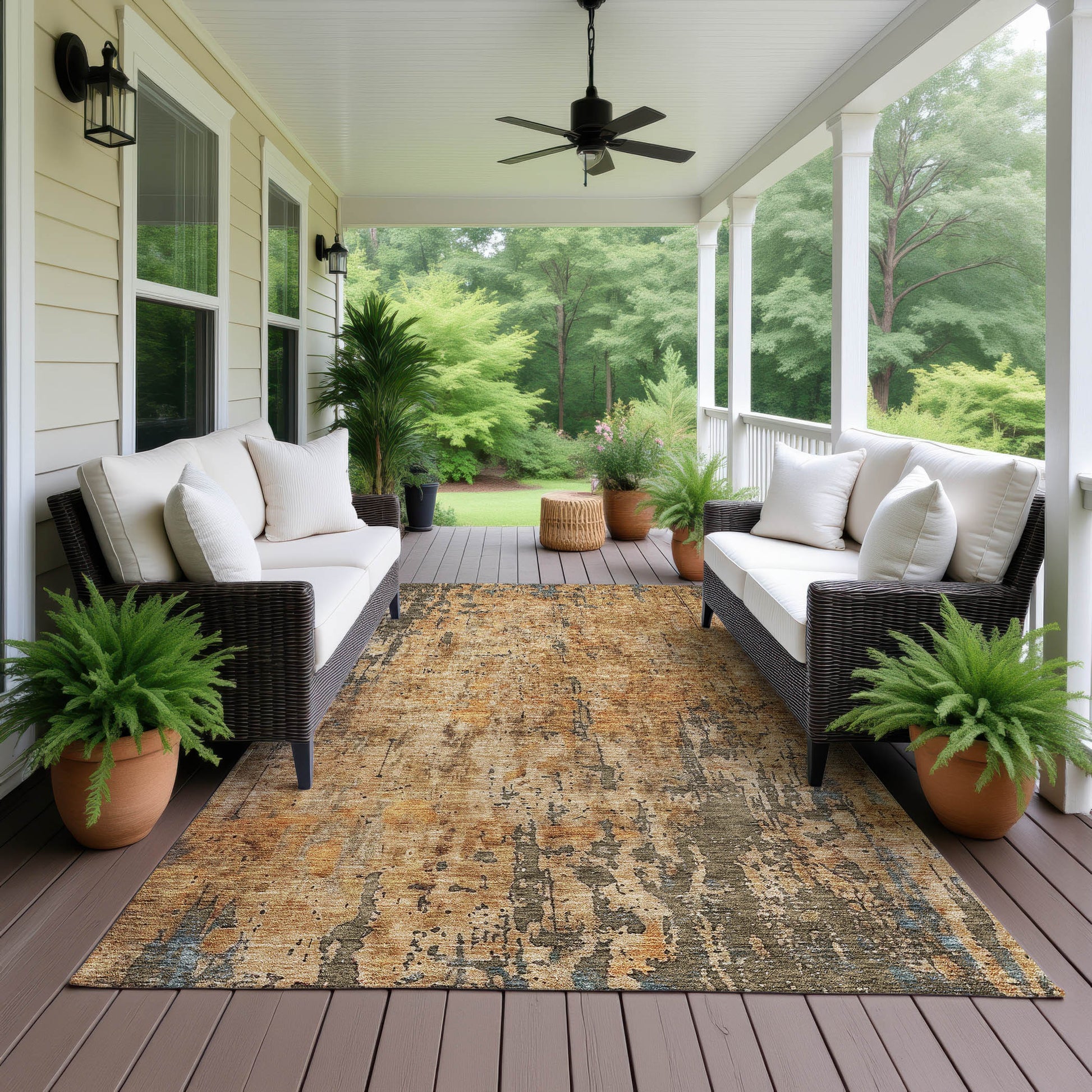 Dalyn Rugs Nouveau  Copper  Contemporary