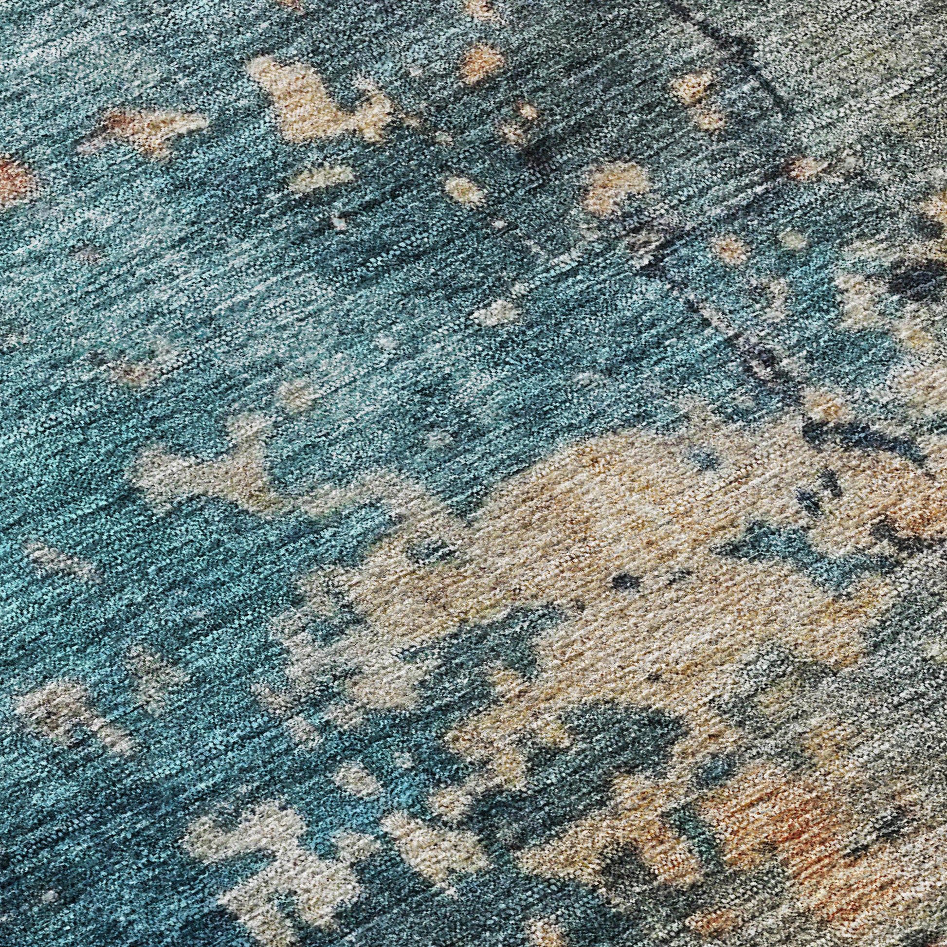 Dalyn Rugs Nouveau  Teal  Contemporary