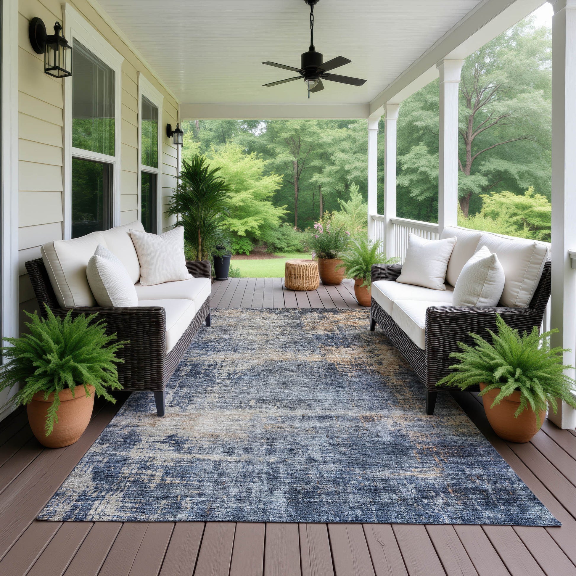 Dalyn Rugs Nouveau  Denim  Contemporary