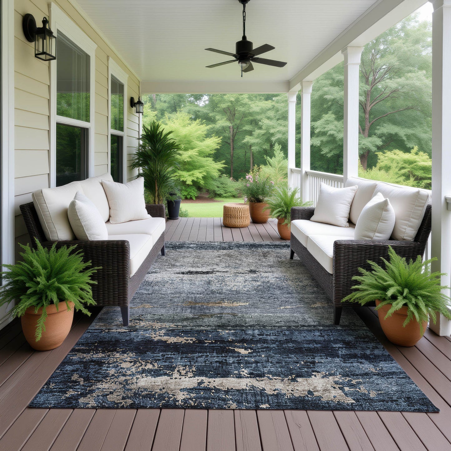 Dalyn Rugs Nouveau  Navy  Contemporary
