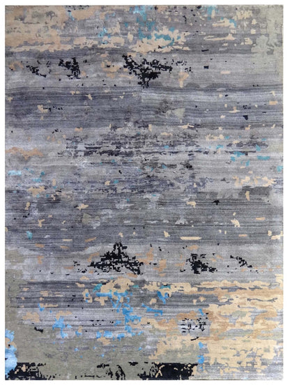 Artisan Mary Grey Contemporary Knotted Rug - Rugs - Artisan - Atlanta Designer Rugs