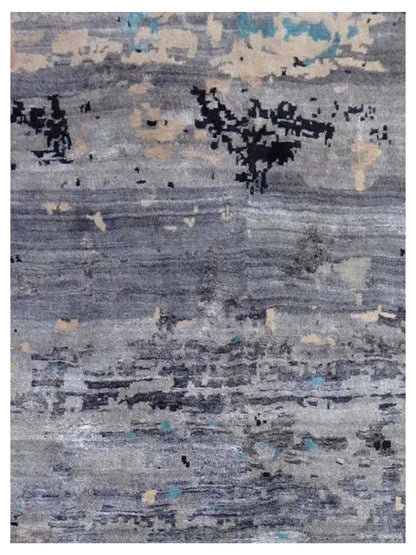 Artisan Mary Grey Contemporary Knotted Rug - Rugs - Artisan - Atlanta Designer Rugs