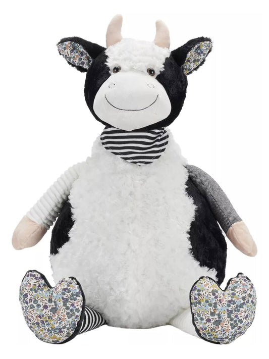 Mina Victory Plush Toy Cow Ivory Black  Animal Accent Pieces