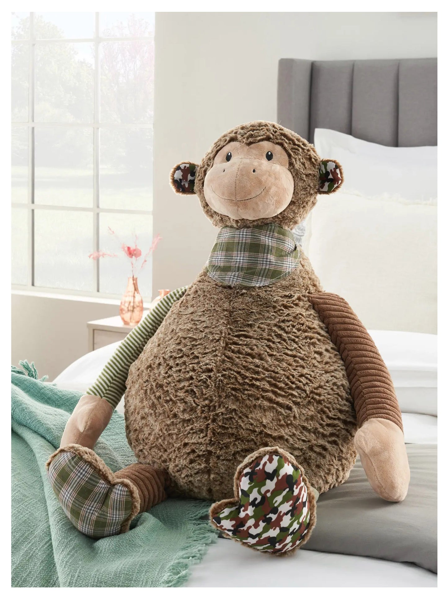 Mina Victory Plush Toy Monkey Brown  Animal Accent Pieces