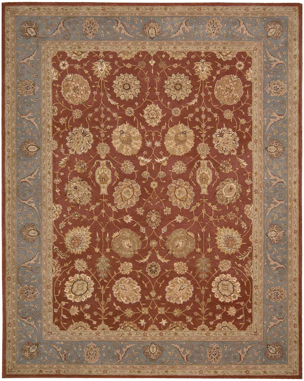 Nourison Home Heritage Hall HE24 Brick Traditional Tufted Rug