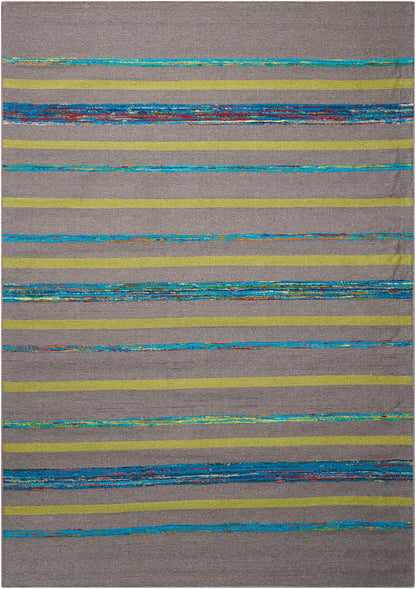 Nourison Home Spectrum SPE04 Grey Turquoise Contemporary Loomed Rug