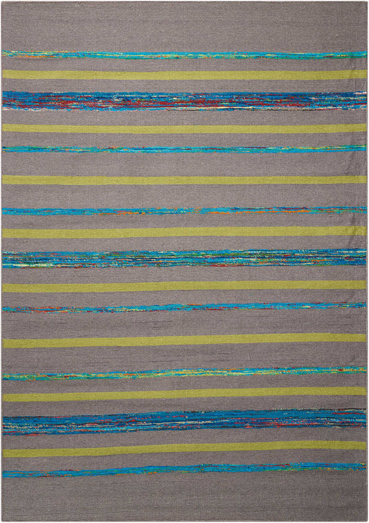 Nourison Home Spectrum SPE04 Grey Turquoise Contemporary Loomed Rug