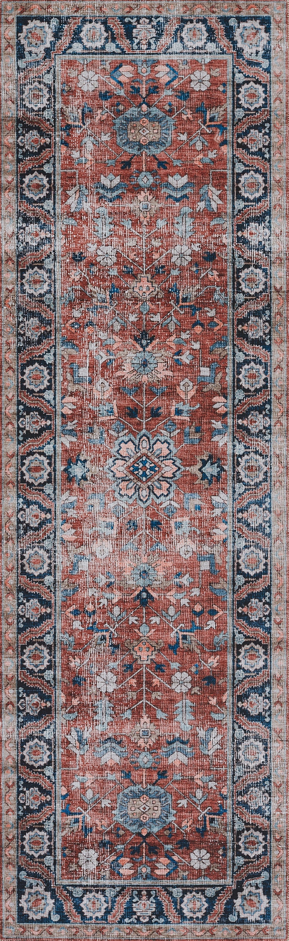 Novogratz Doheny DOH-1 Rust Transitional Machine Made Rug