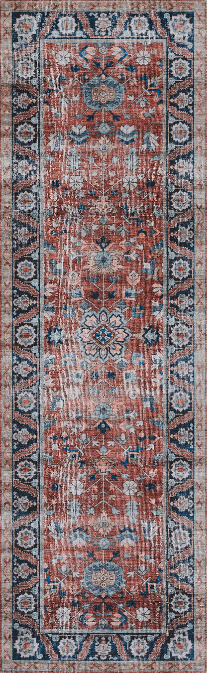 Novogratz Doheny DOH-1 Rust Transitional Machine Made Rug