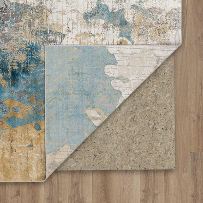 Karastan Tryst  Grey Blue Modern/Contemporary