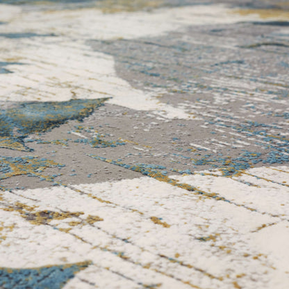 Karastan Tryst  Grey Blue Modern/Contemporary