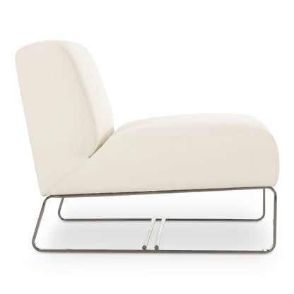 Moes Home Occasional Chairs JULES White Modern Furniture Rug