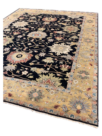 Artisan Cameron Black Gold Traditional Knotted Rug - Rugs - Artisan - Atlanta Designer Rugs