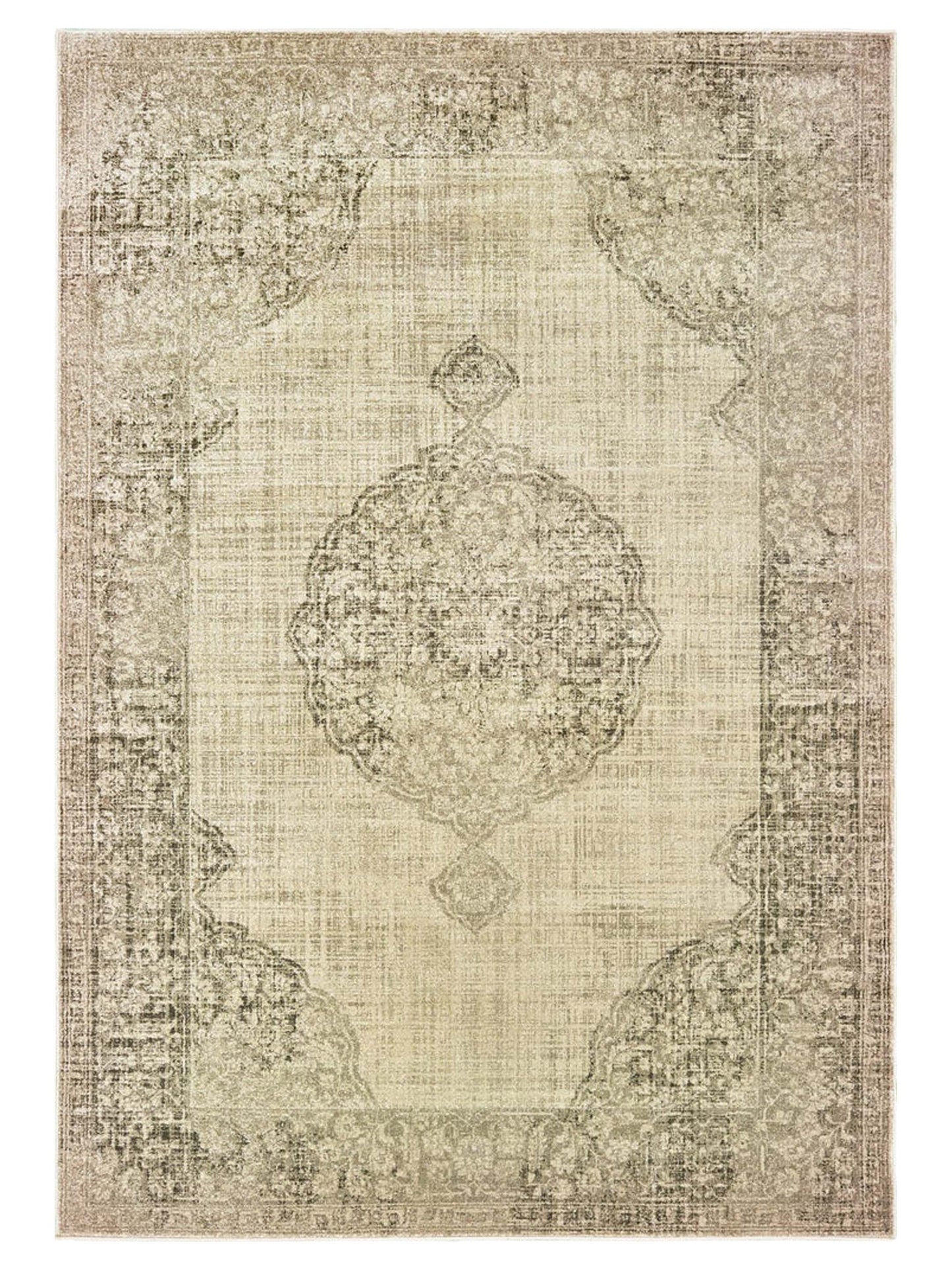 Oriental Weavers RALEIGH 099D5 Ivory Grey Traditional Power-Loomed Rug