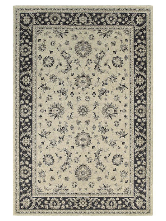 Oriental Weavers RICHMOND 117W3 Ivory Charcoal Traditional Power-Loomed Rug