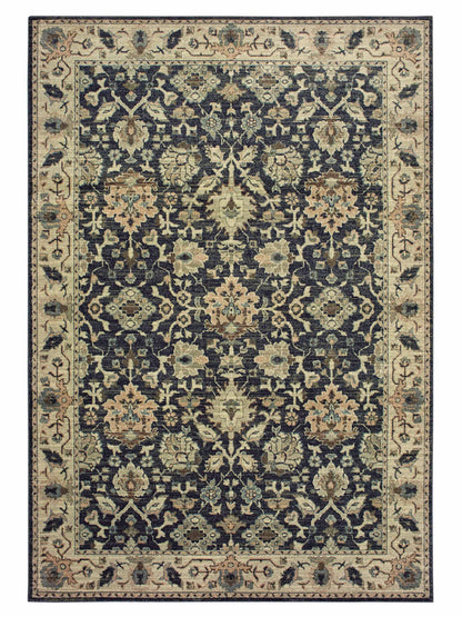 Oriental Weavers Raleigh 8026P Navy Ivory Traditional Power-Loomed Rug