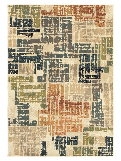 Oriental Weavers Evandale 9836A Beige Multi Casual Machinemade Rug