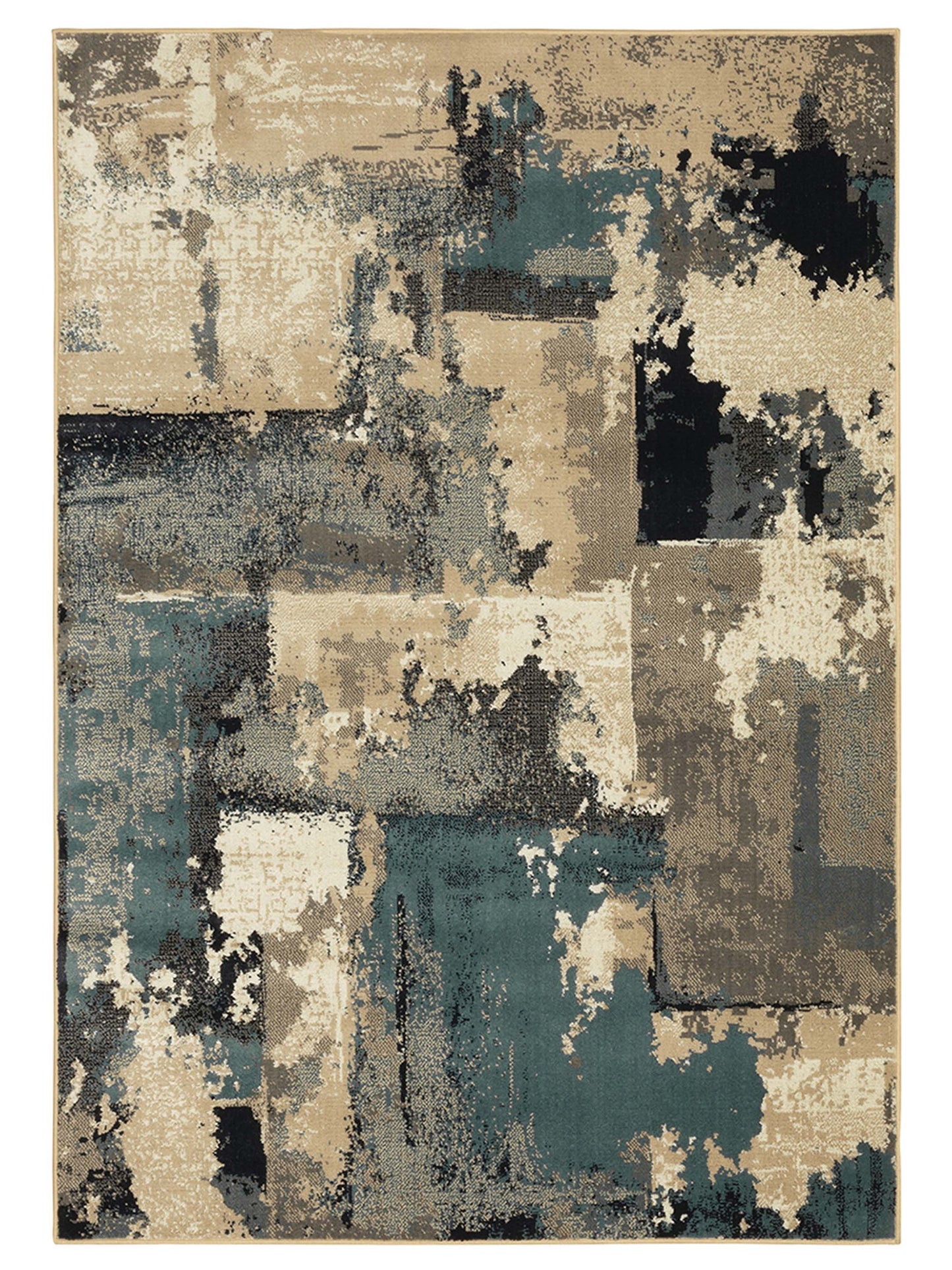 Oriental Weavers Evandale 9854A Beige Blue Contemporary Machinemade Rug