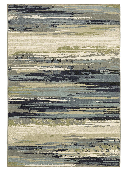 Oriental Weavers SENECA SE09A Blue Green Casual Power-Loomed Rug