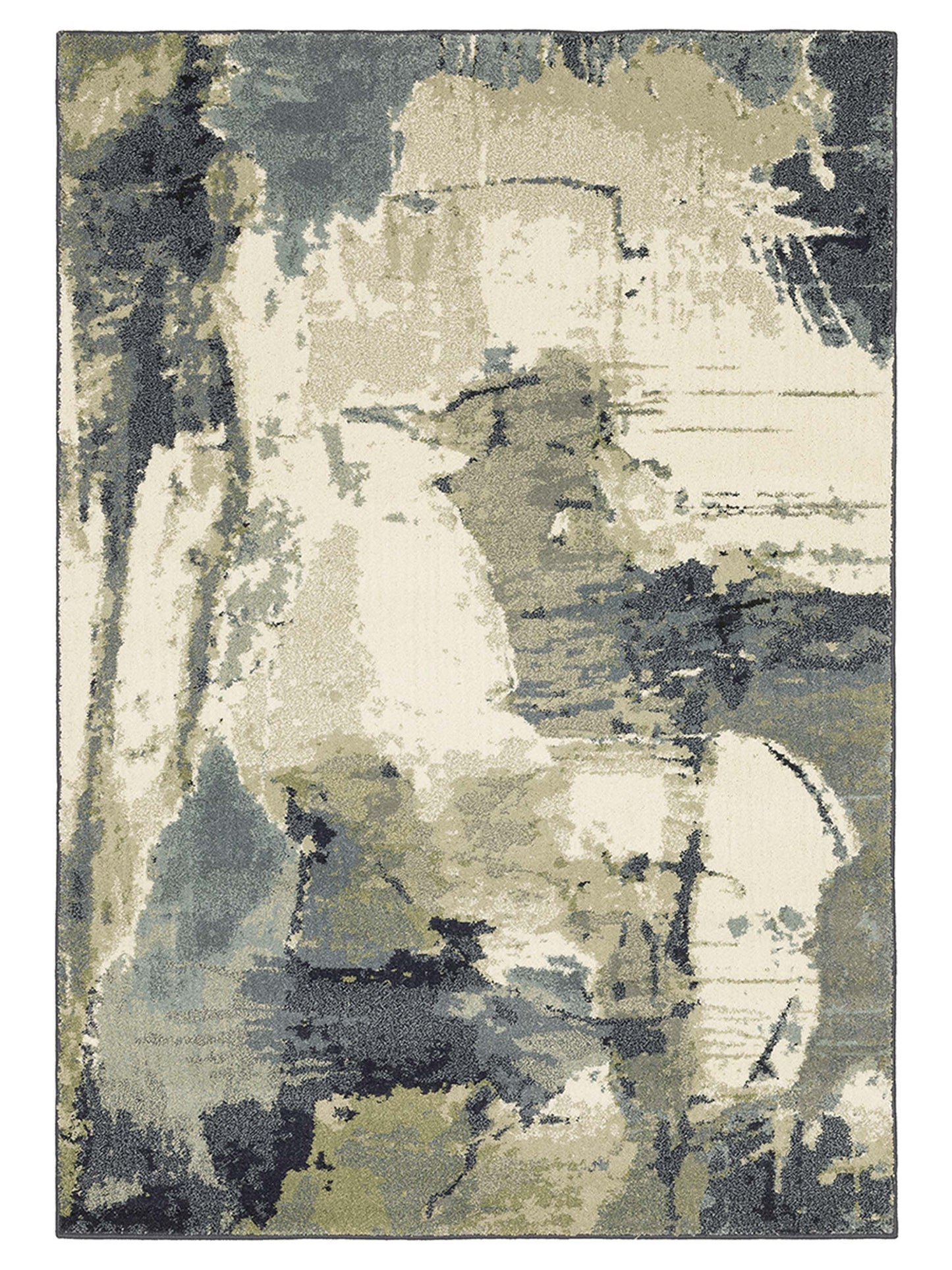 Oriental Weavers SENECA SE11A Blue Green Contemporary Power-Loomed Rug