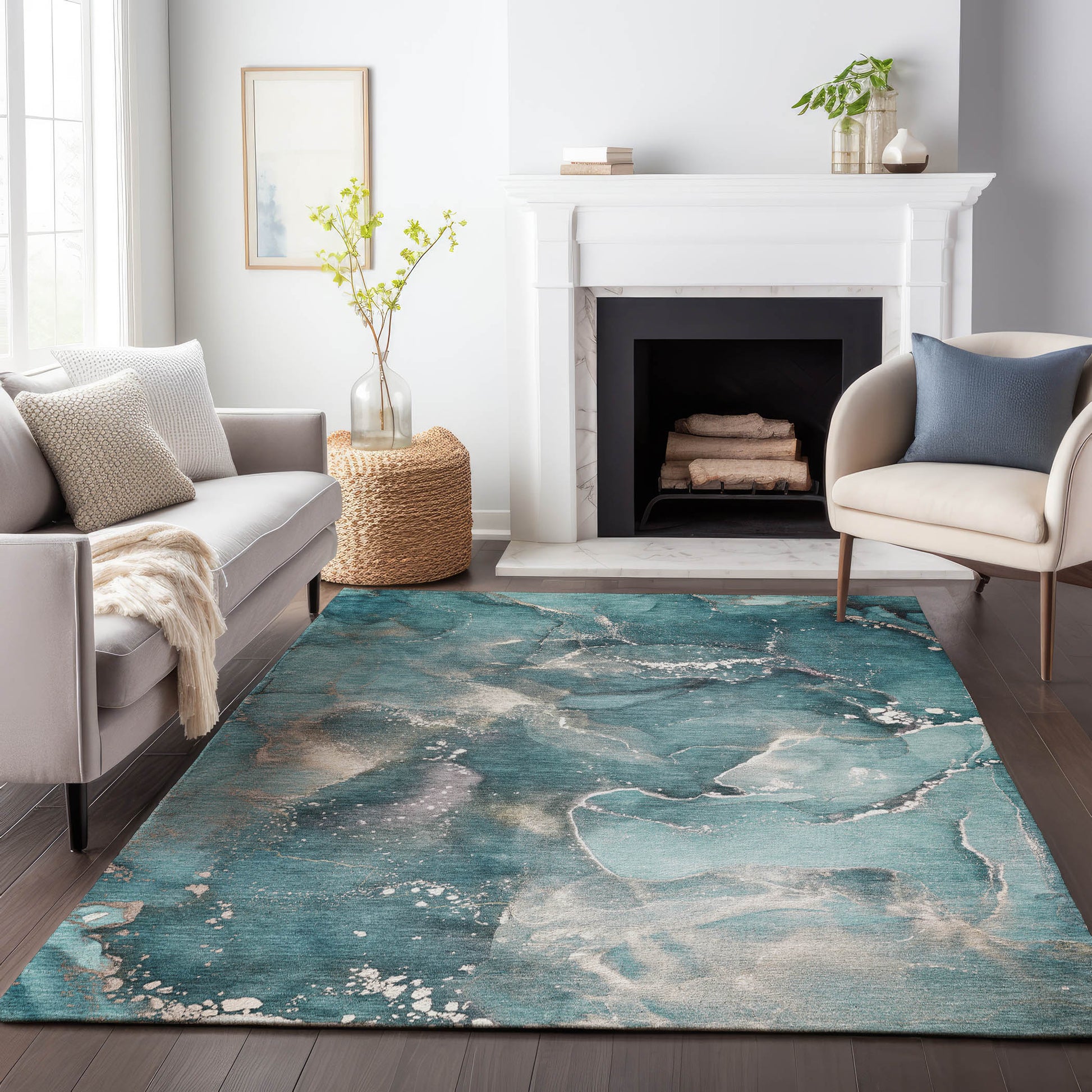 Dalyn Rugs Odyssey  Teal  Transitional