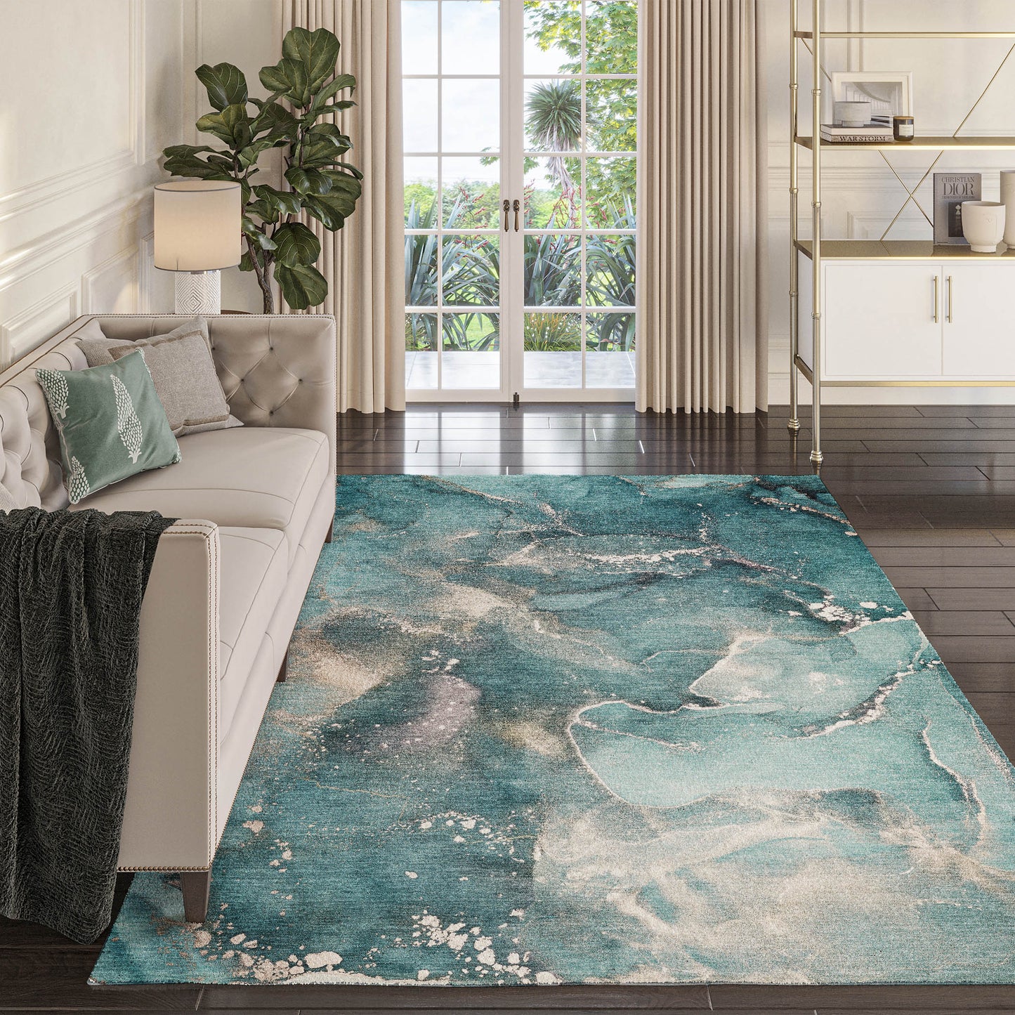 Dalyn Rugs Odyssey  Teal  Transitional