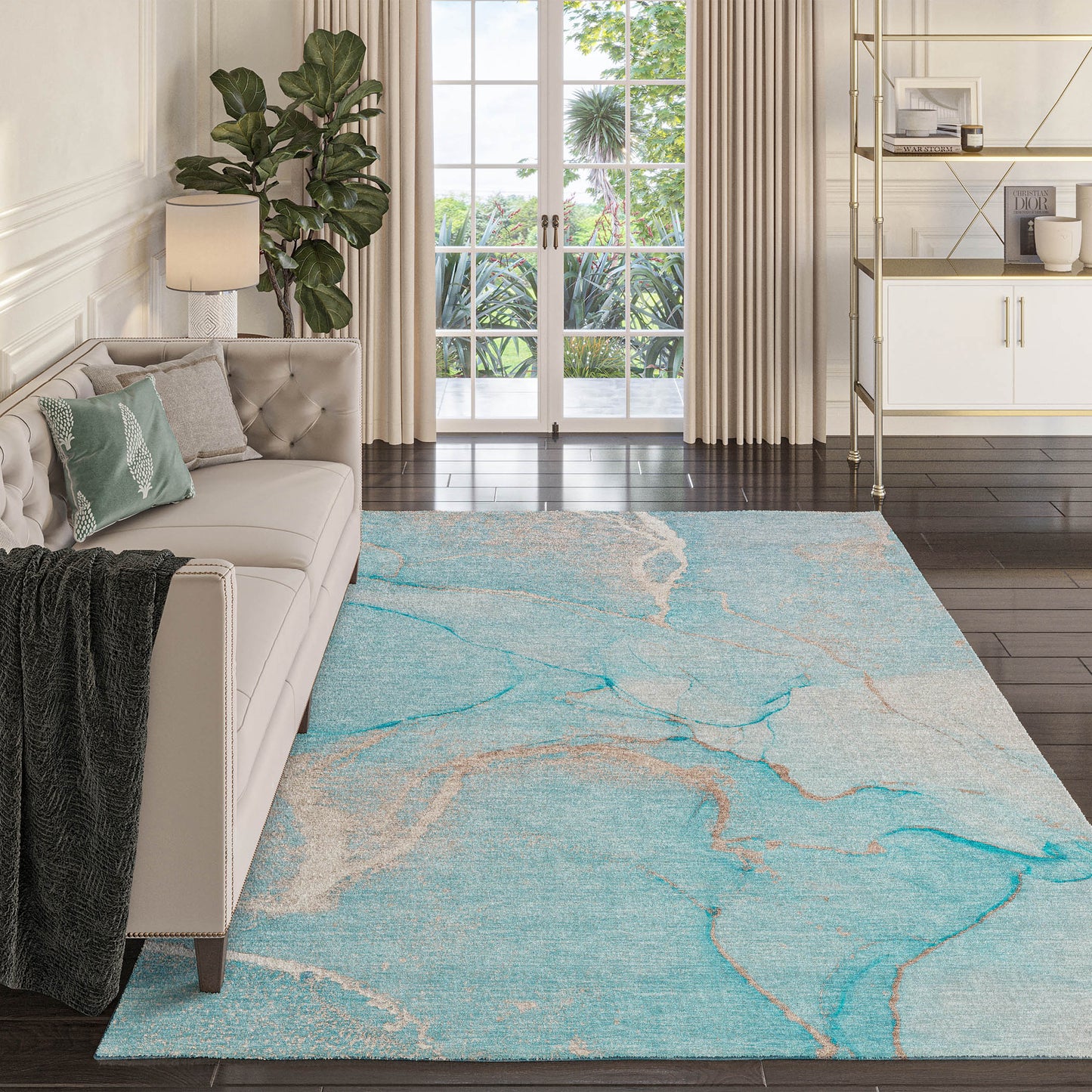 Dalyn Rugs Odyssey  Teal  Transitional