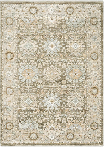 Oriental Weavers Lola LLA03 Gold Pale Blue Traditional Machine Woven Rug