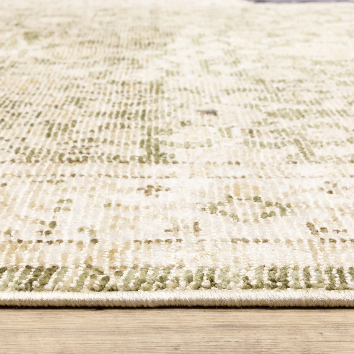 Oriental Weavers Carolina CRL01 Green Beige Traditional Machine Woven Rug