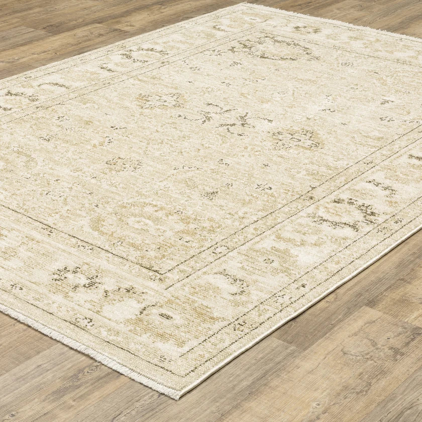 Oriental Weavers Carolina CRL03 Beige Gold Traditional Machine Woven Rug