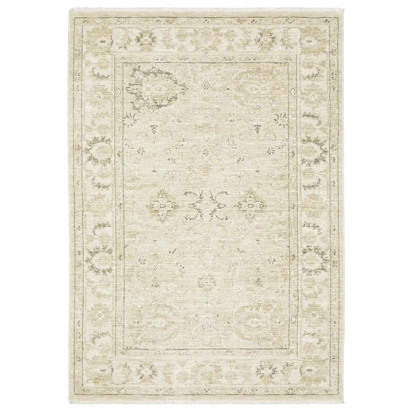 Oriental Weavers Carolina CRL03 Beige Gold Traditional Machine Woven Rug