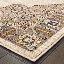 Oriental Weavers SEDONA 9588D Ivory Gold Traditional Power-Loomed Rug