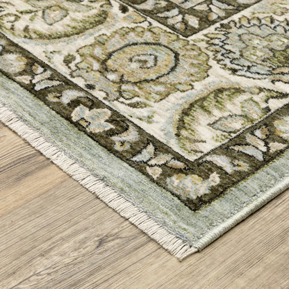 Oriental Weavers Westwood WES08 Blue Green Traditional Machine Woven Rug