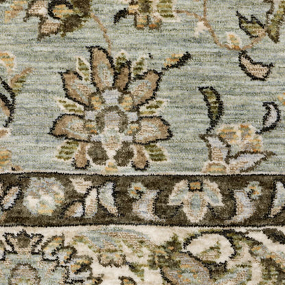 Oriental Weavers Westwood WES08 Blue Green Traditional Machine Woven Rug
