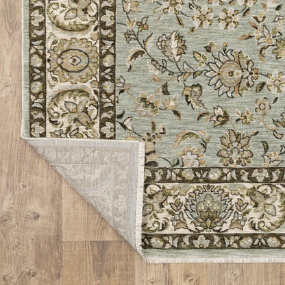 Oriental Weavers Westwood WES08 Blue Green Traditional Machine Woven Rug