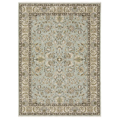 Oriental Weavers Westwood WES08 Blue Green Traditional Machine Woven Rug