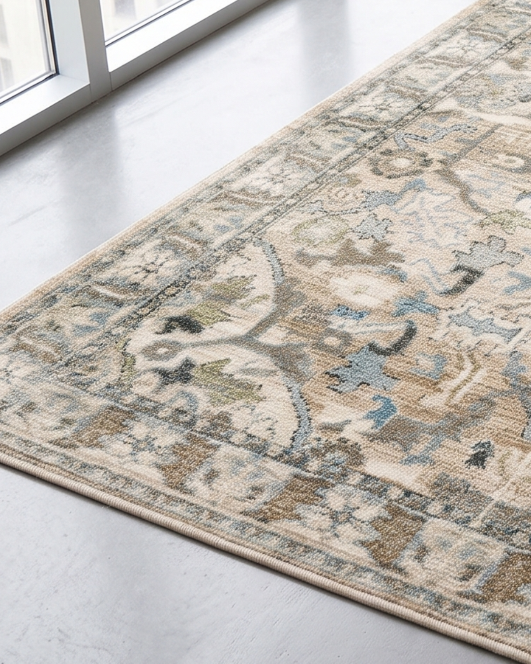 Oriental Weavers Andorra 9818G Beige Ivory rug close-up